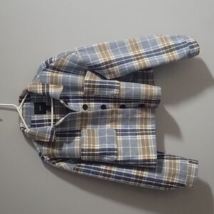 Womens flannel coat jacket size M